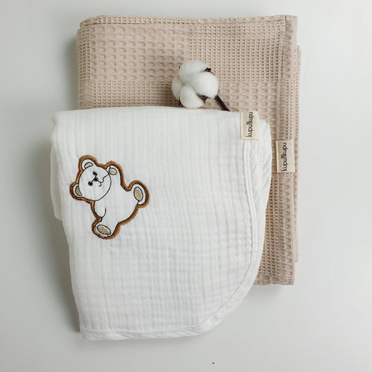 Waffle Pike & Yenidoğan 4 Kat Müslin Seti