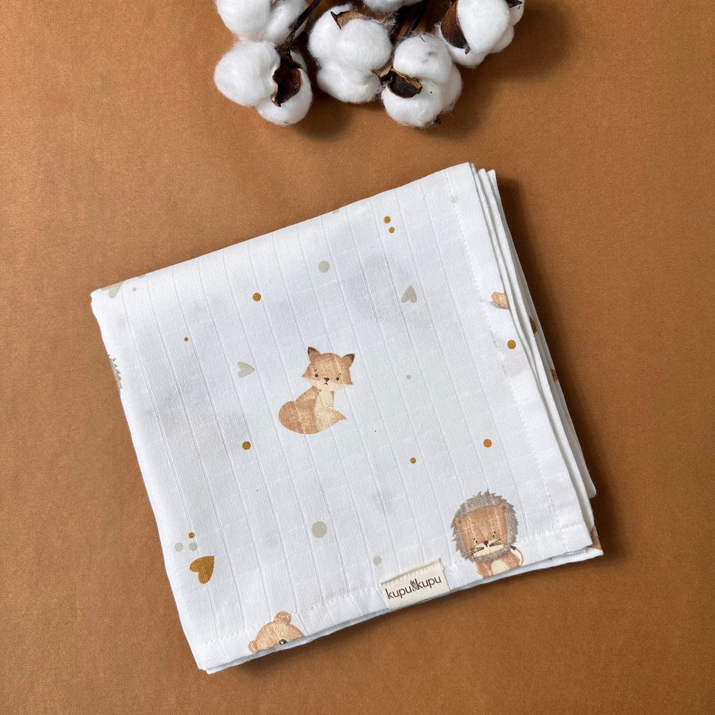 Waffle Pike & Salyangoz Baskılı Müslin Örtü Seti