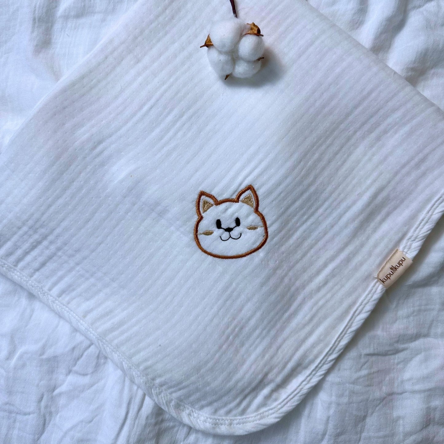 Kupu Beyaz Müslin Örtü - Bumi - Kupu&Kupu - 