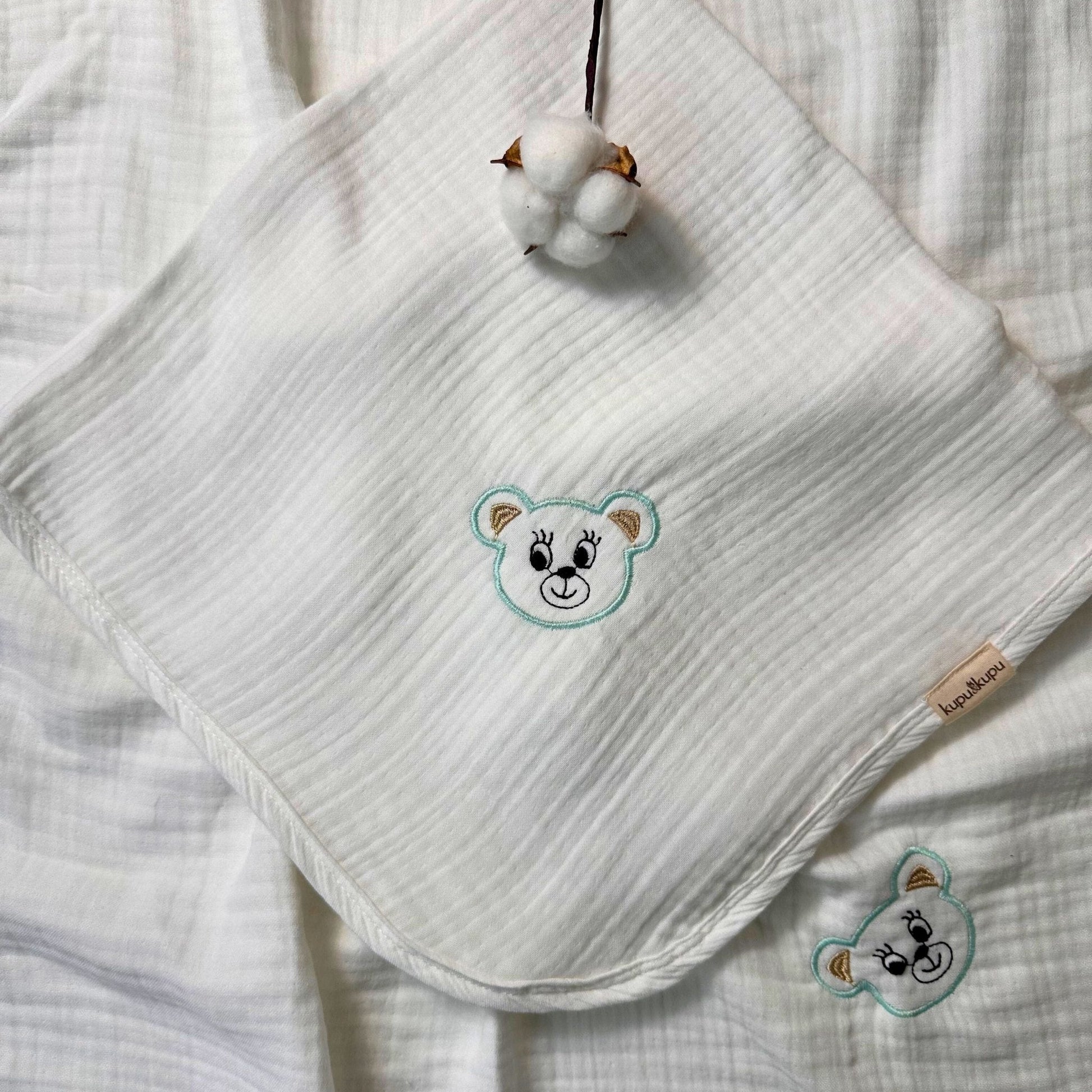 Kupu Beyaz Müslin Örtü - Kapi - Kupu&Kupu - 