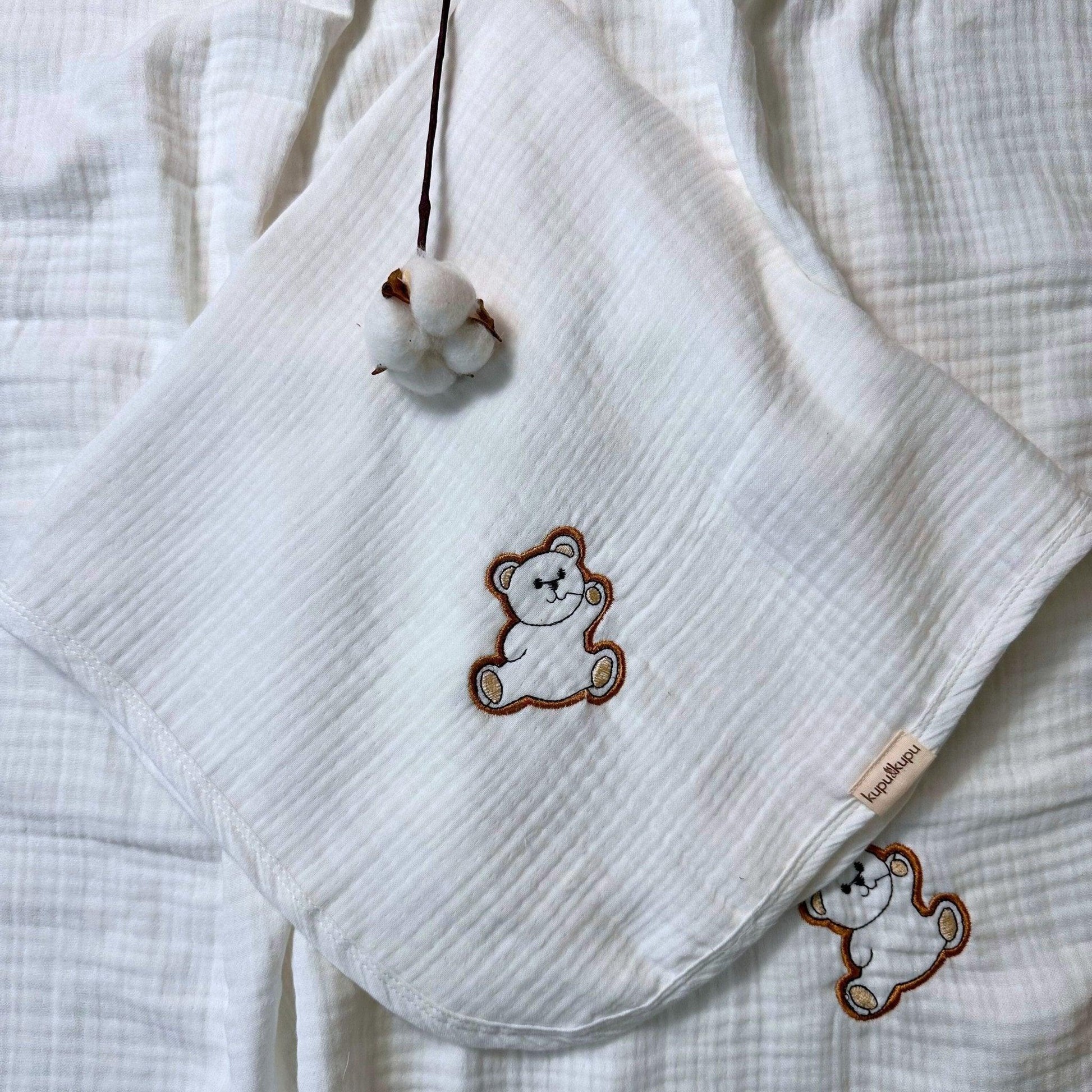 Kupu Beyaz Müslin Örtü - Kapi - Kupu&Kupu - 