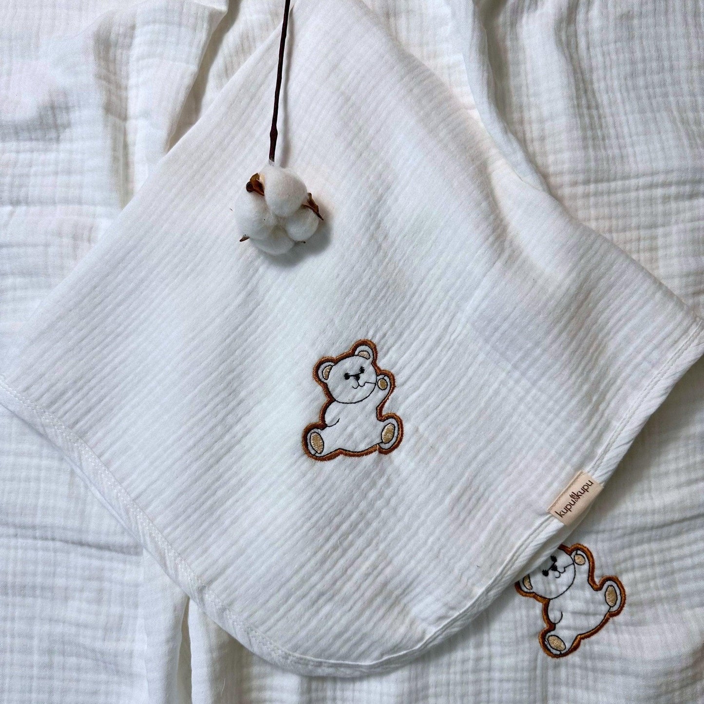 Kupu Beyaz Müslin Örtü - Kapi - Kupu&Kupu - 