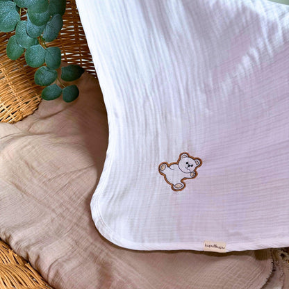 Kupu Beyaz Müslin Örtü - Kapi - Kupu&Kupu - 