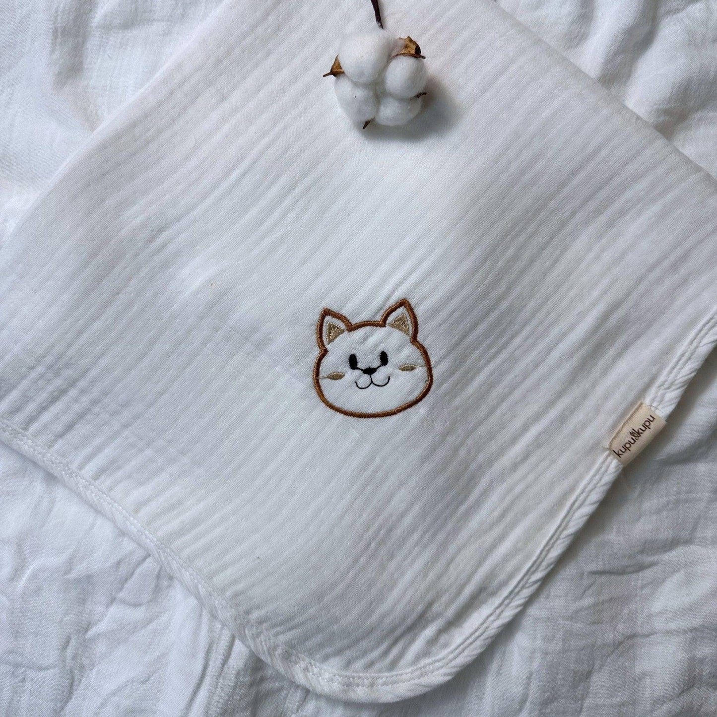 Kupu Beyaz Müslin Örtü - Po - Kupu&Kupu - 