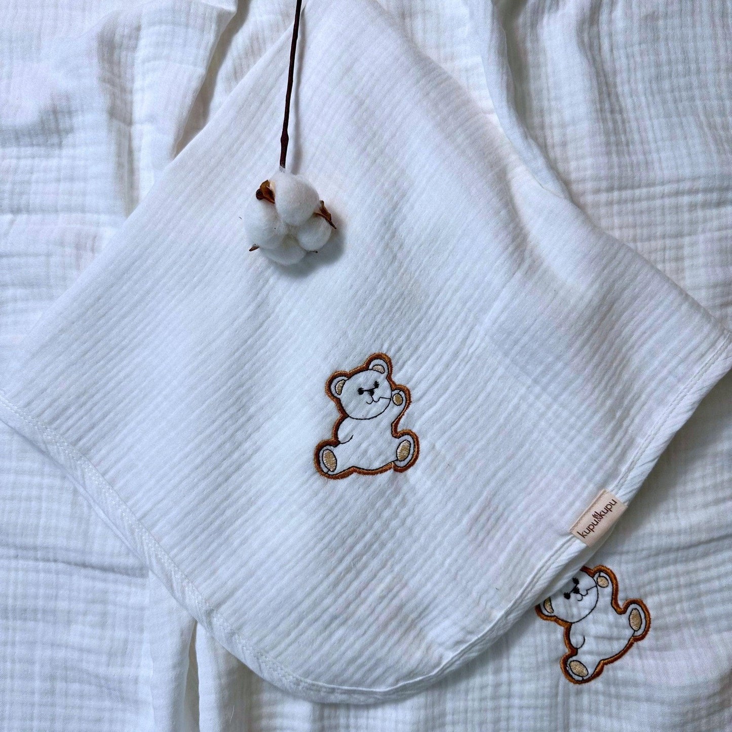 Kupu Beyaz Müslin Örtü - Po - Kupu&Kupu - 