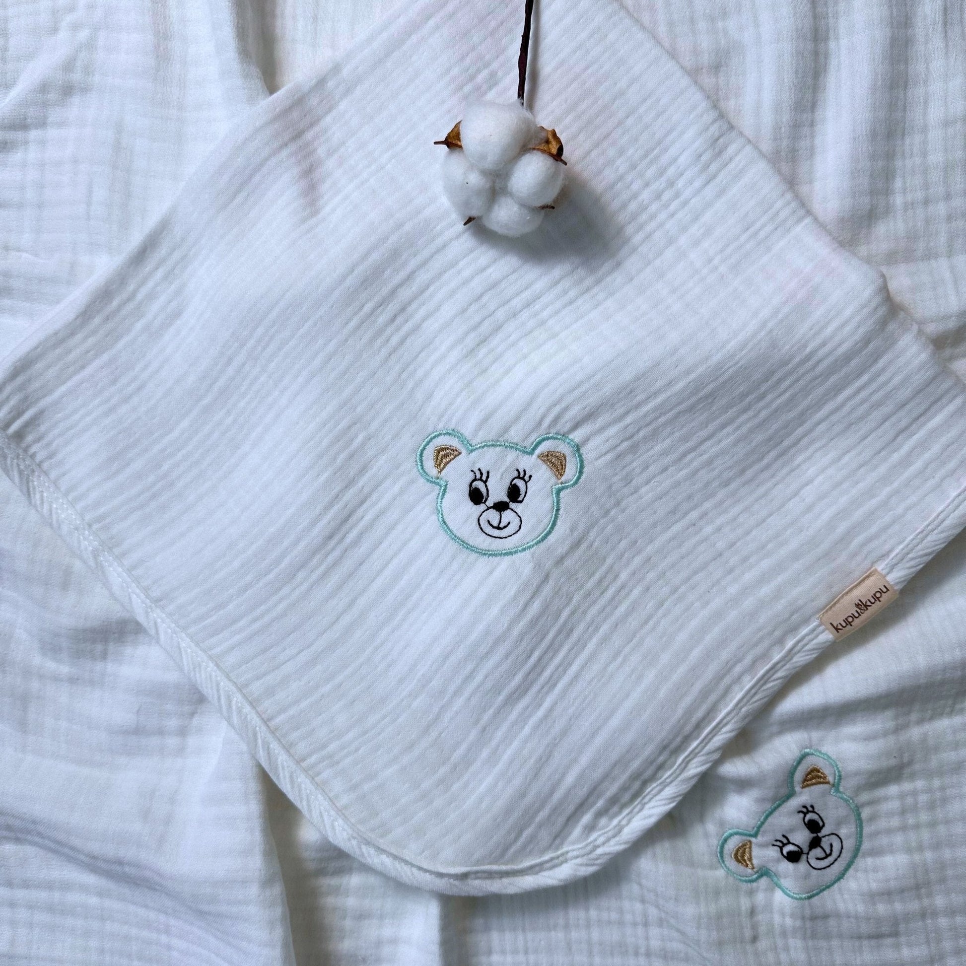 Kupu Beyaz Müslin Örtü - Tapi - Kupu&Kupu - 