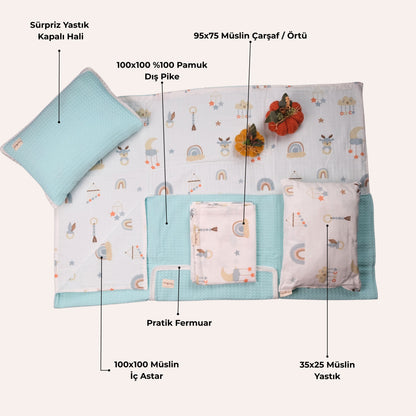 3’ü 1 Arada Taşınabilir Bebek Uyku Seti - Sürpriz Yastık