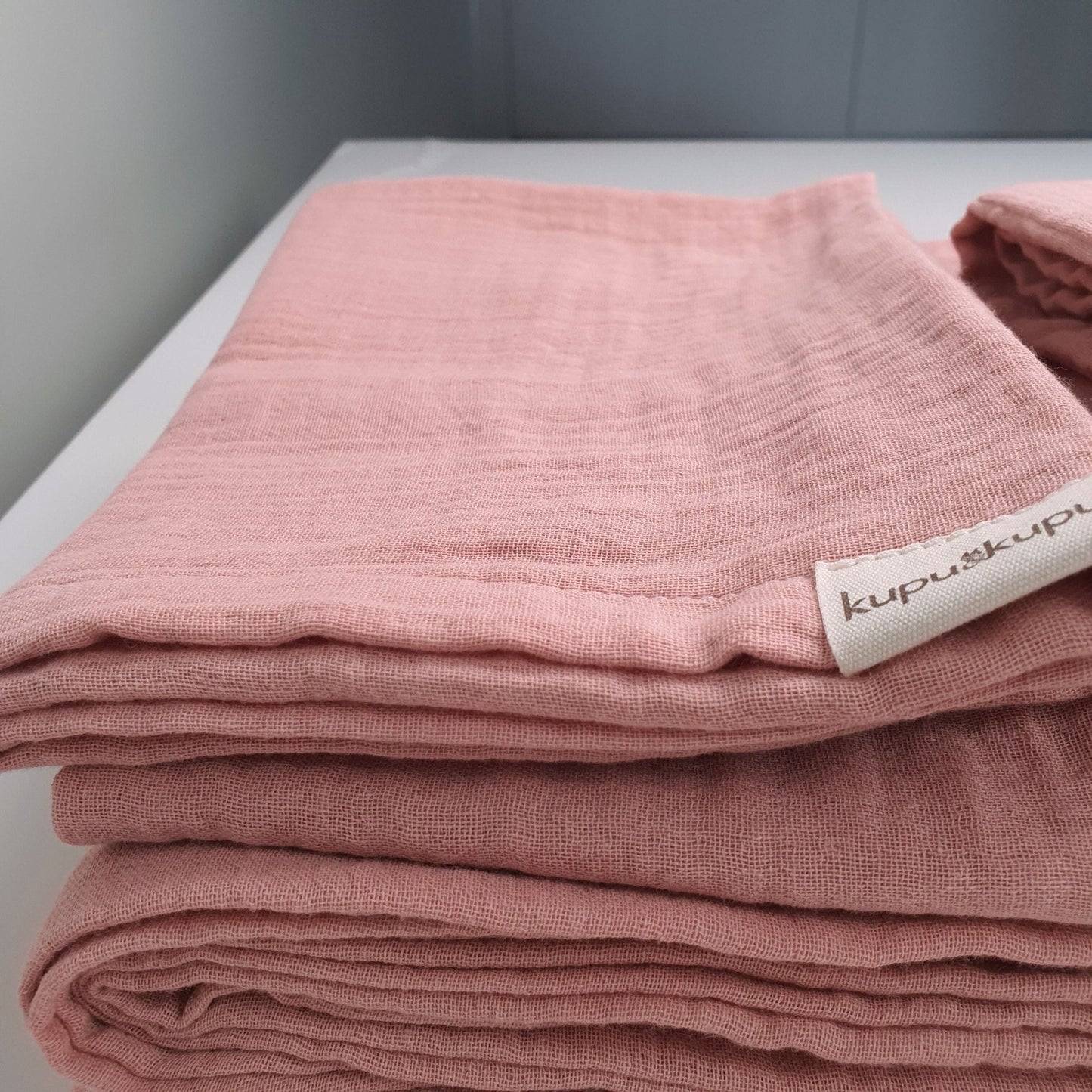 Müslin Kumaş Bebek Nevresim Takımı - Bali - Beyaz - Kupu&Kupu - 