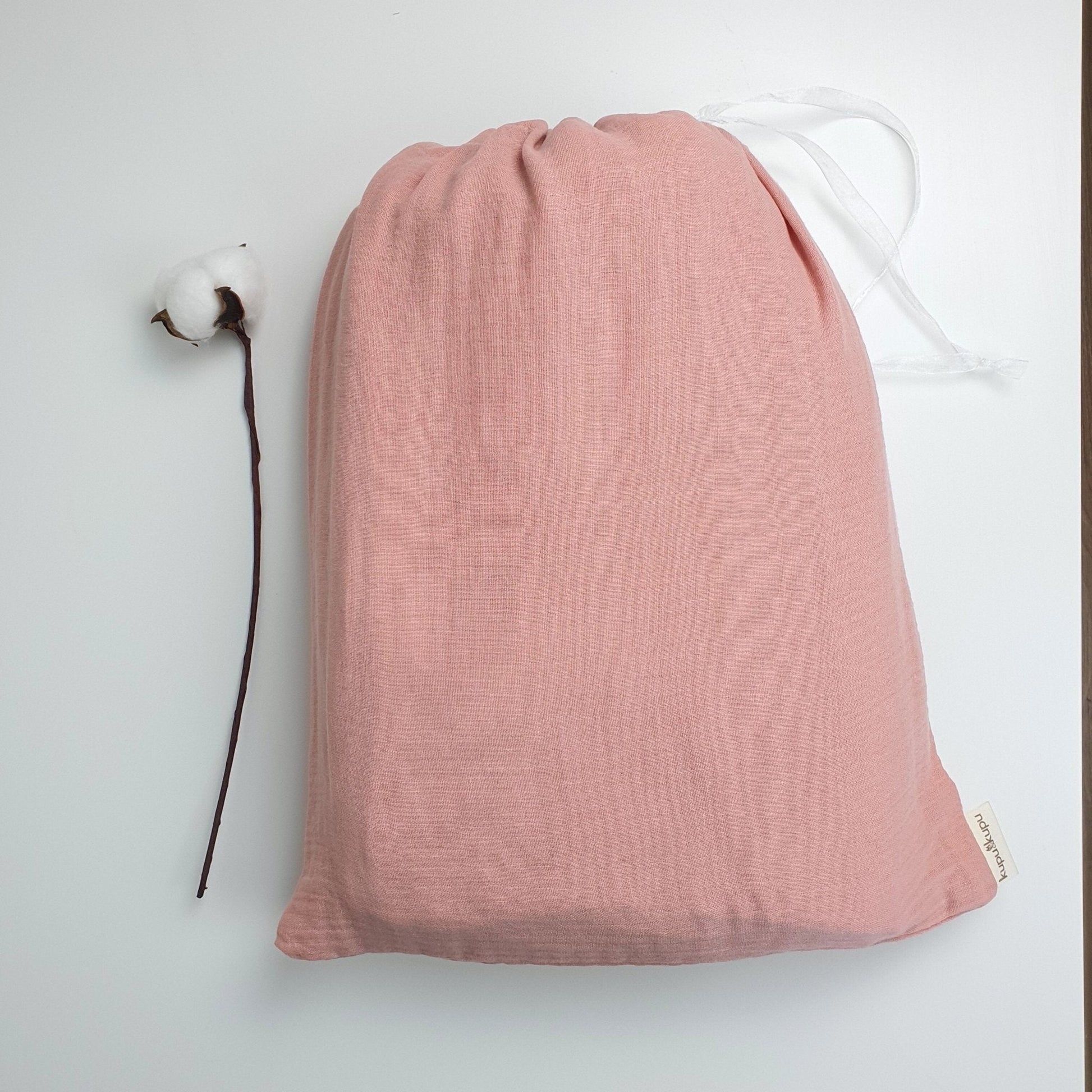 Müslin Kumaş Bebek Nevresim Takımı - Bali - Beyaz - Kupu&Kupu - 