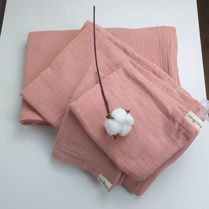 Müslin Kumaş Bebek Nevresim Takımı - Bali - Beyaz - Kupu&Kupu - 