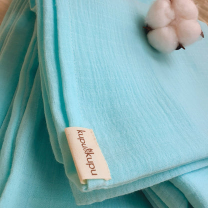 Müslin Kumaş Bebek Nevresim Takımı - Bali - Beyaz - Kupu&Kupu - 