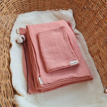 Müslin Kumaş Bebek Nevresim Takımı - Bali - Beyaz - Kupu&Kupu - 