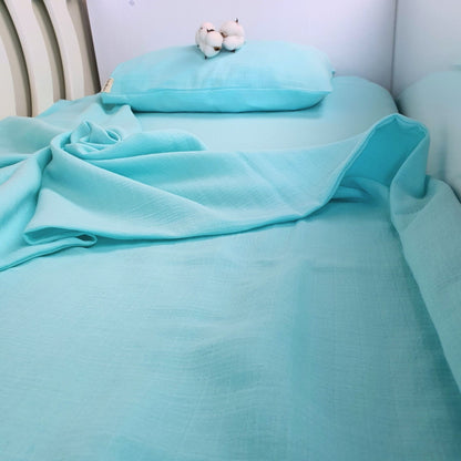 Müslin Kumaş Bebek Nevresim Takımı - Bali - Beyaz - Kupu&Kupu - 