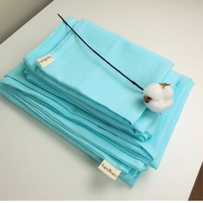 Müslin Kumaş Bebek Nevresim Takımı - Bali - Beyaz - Kupu&Kupu - 