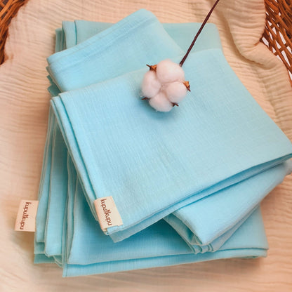 Müslin Kumaş Bebek Nevresim Takımı - Bali - Beyaz - Kupu&Kupu - 