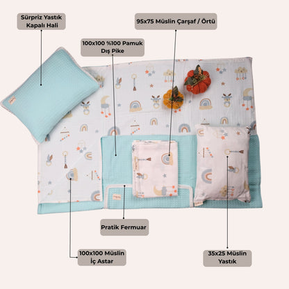 3’ü 1 Arada Taşınabilir Bebek Uyku Seti - Sürpriz Yastık